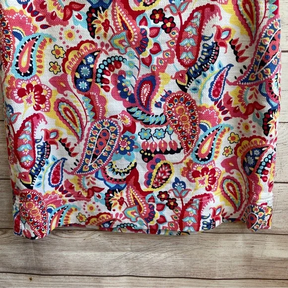 TALBOTS PENCIL SKIRT IN PAISLEY PRINT - Picture 3 of 5